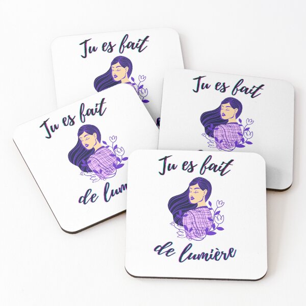 Item preview, You are made of light - french language words theme gifts (purple) designed and sold by RebelliousRosee.