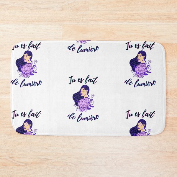 Item preview, You are made of light - french language words theme gifts (purple) designed and sold by RebelliousRosee.