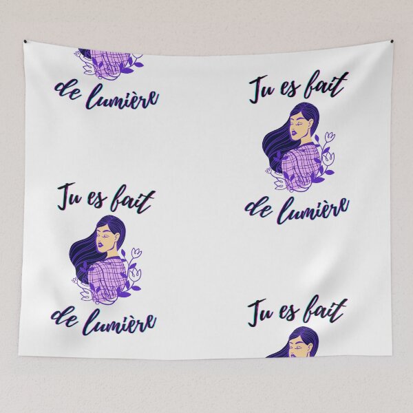 Item preview, You are made of light - french language words theme gifts (purple) designed and sold by RebelliousRosee.