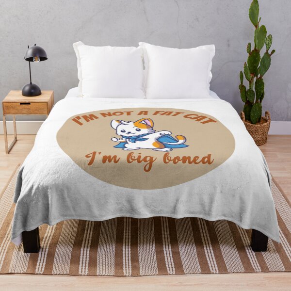 Item preview, I'm not a fat cat; I'm big boned. cute memes pets lovers gifts. designed and sold by DANT-shirts.