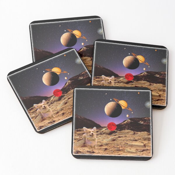 Item preview, Cute Corgi Dog Watching and Chasing Planets designed and sold by kmcs.