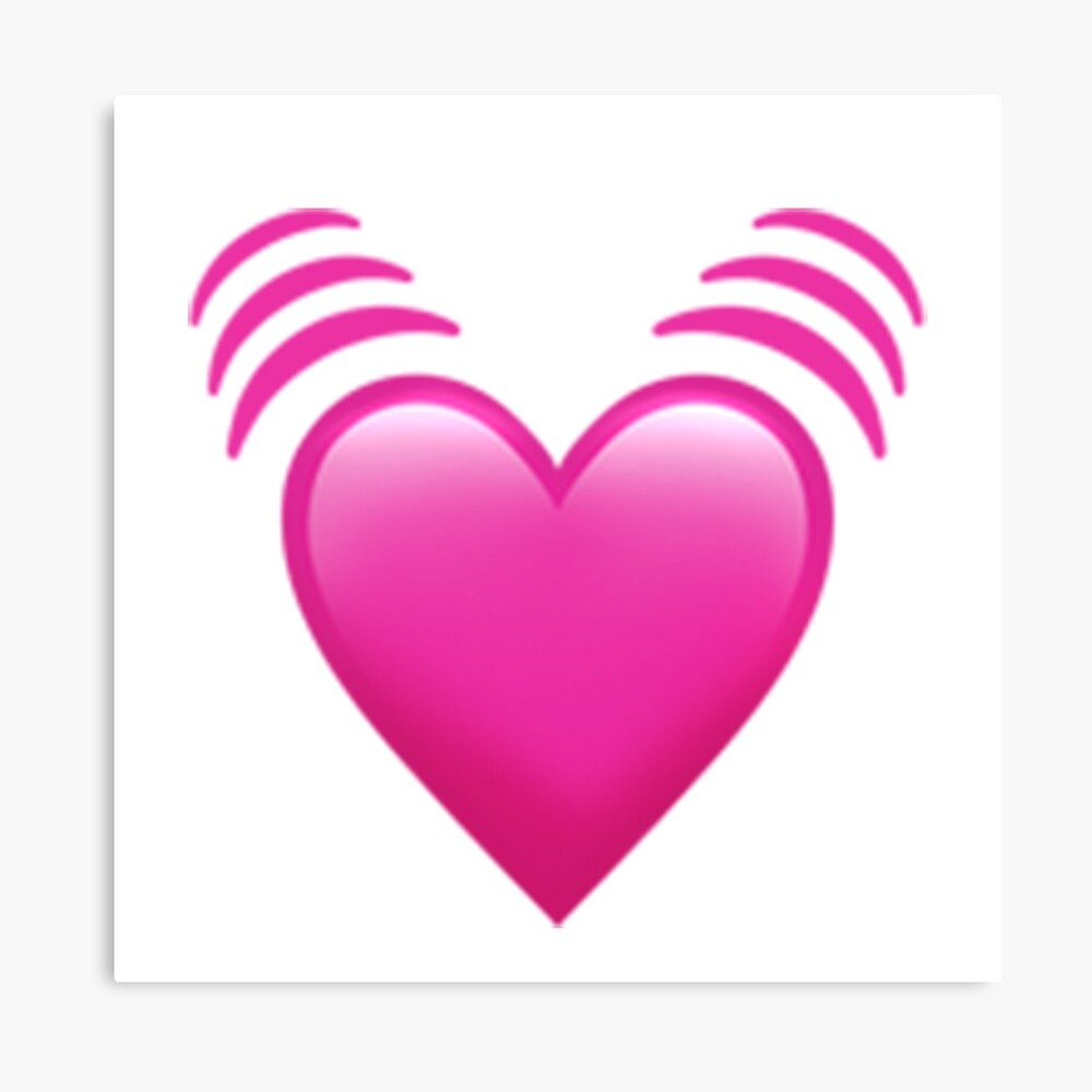 Sølv Fascinate trimme Beating Heart Emoji" Photographic Print for Sale by aMemeStore | Redbubble
