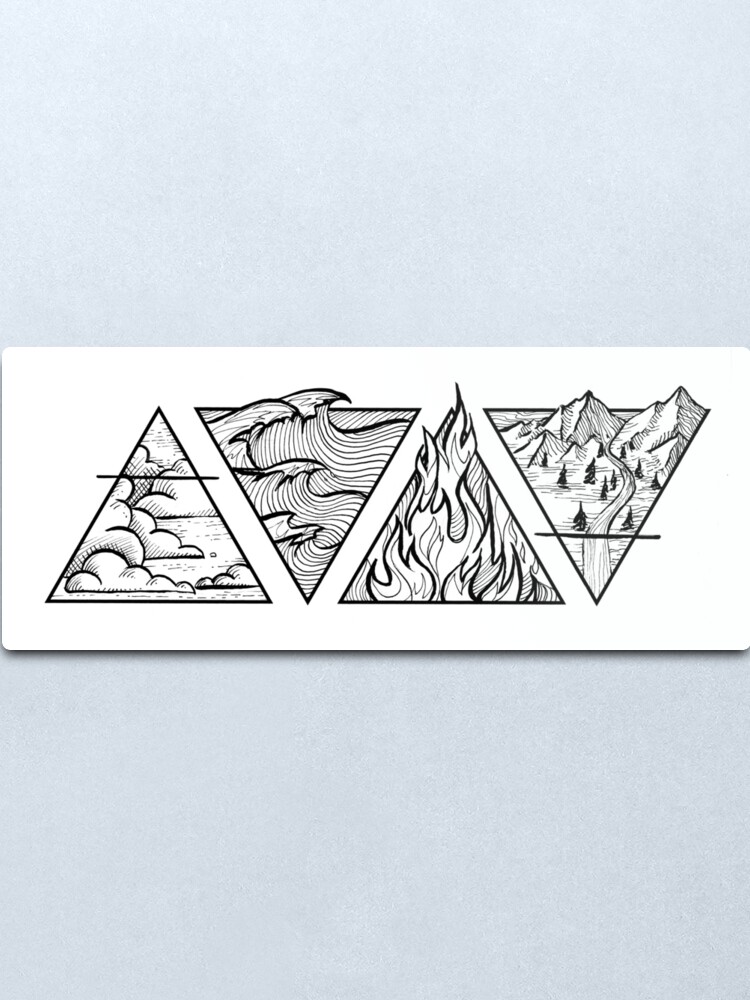 The 4 elements - air, water, fire, earth
