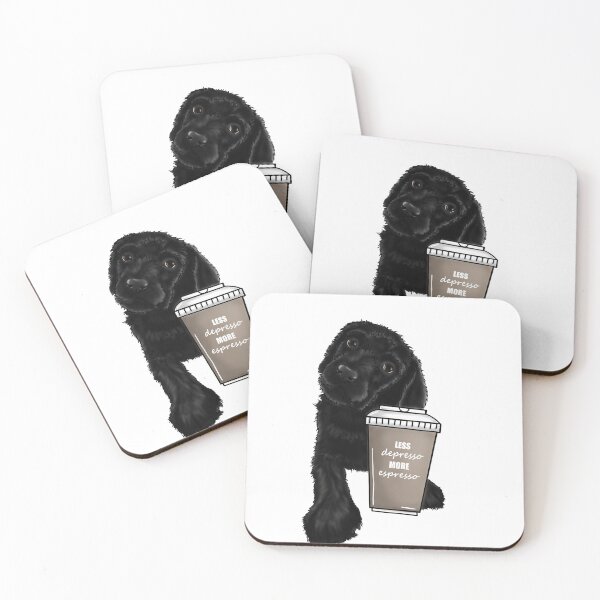 Less Depresso, More Espresso Coasters (Set of 4)