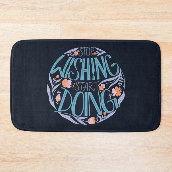 Item preview, Stop Wishing Start Doing Quote designed and sold by PurpleWingsArt.