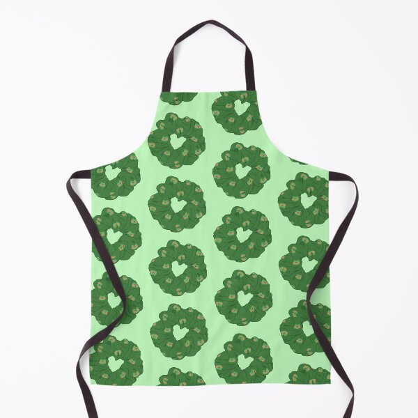 Item preview, Green hair scrunchie with frogs designed and sold by Nikamii.