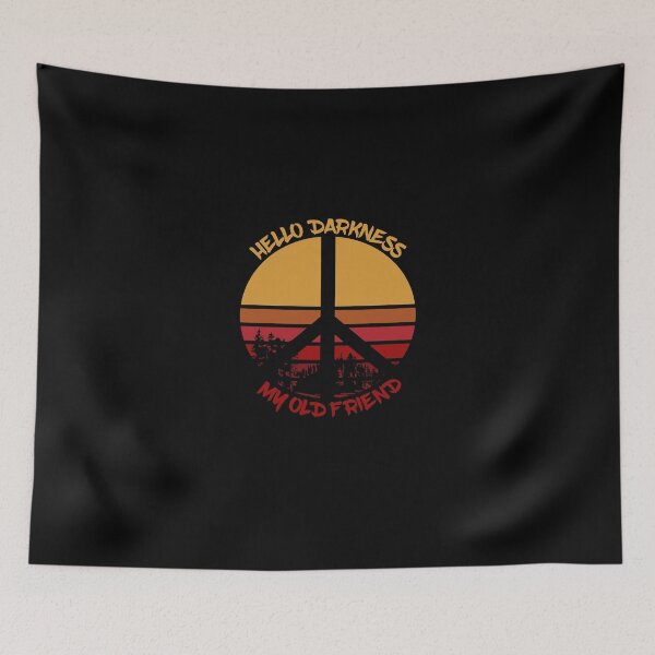 Item preview, Hello Darkness My Old Friend Peace Sign designed and sold by enstacee75.