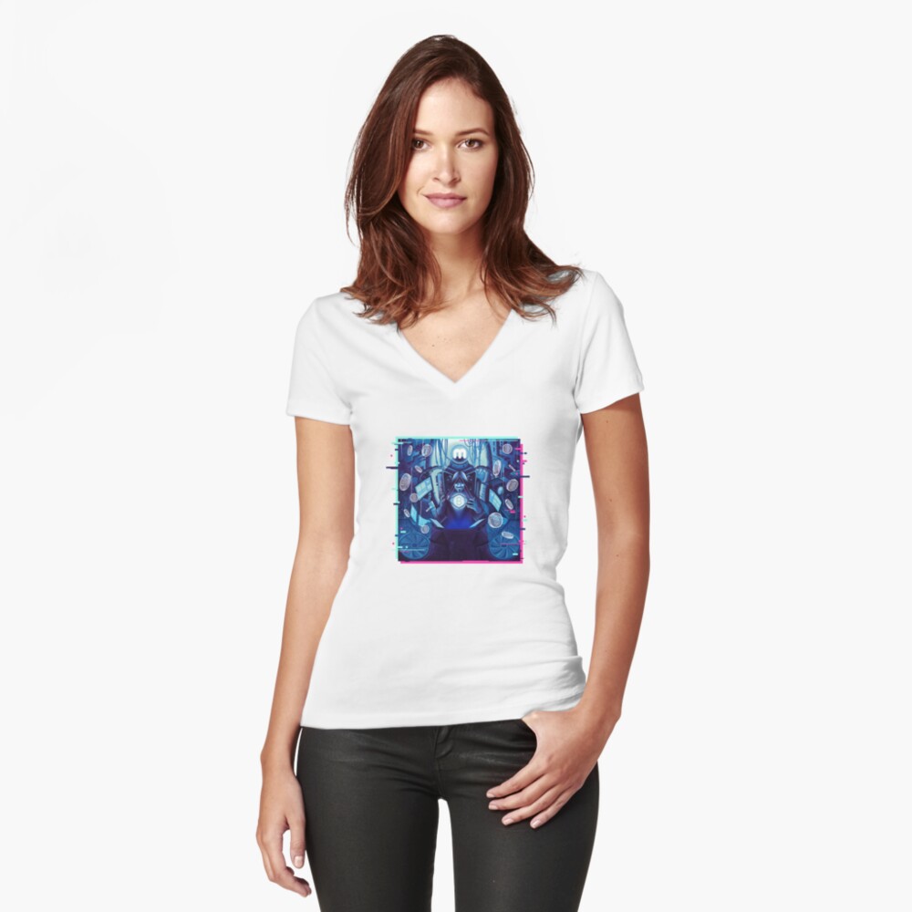Item preview, Fitted V-Neck T-Shirt designed and sold by minerstat.