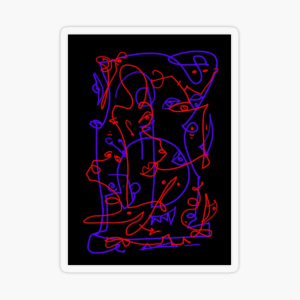 Item preview, Rojo sobre azul designed and sold by Clearfosterart.