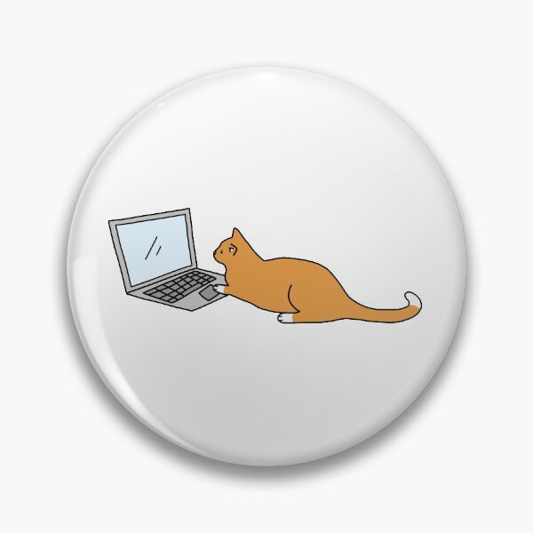Artikelvorschau, Katze auf Laptop entworfen und verkauft von StickerHome.