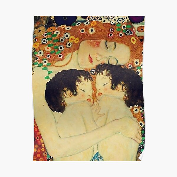 Klimt Drei Altersstufen von Frau Mutter und Kind Poster