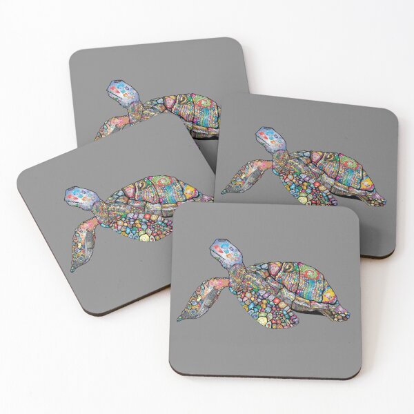 Item preview, Sea Turtle Floral Color Prismatic designed and sold by mewsis.