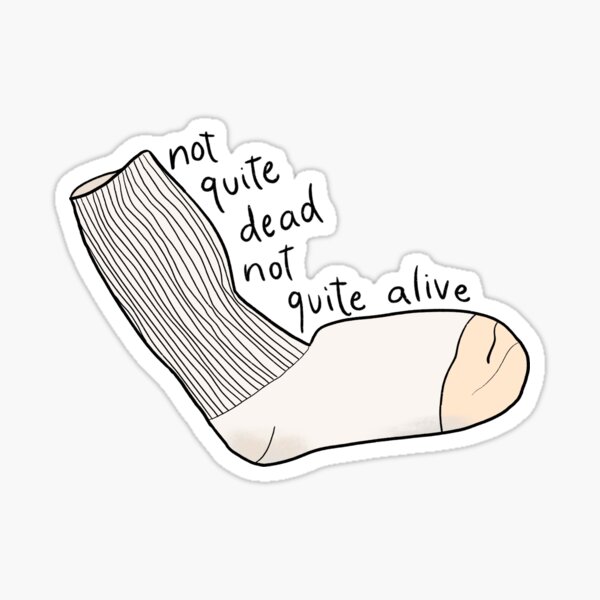 Not Quite Dead Not Quite Alive Socko Bo Burnham Inside Sticker By Ghostlonging Redbubble