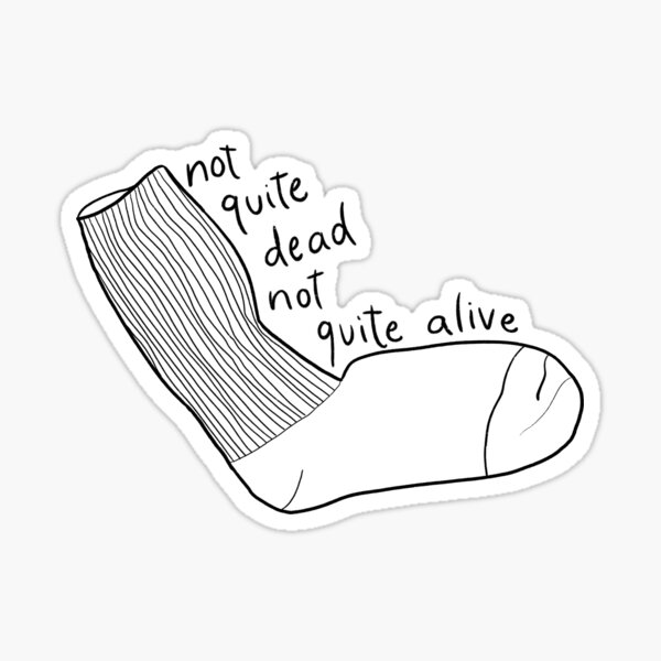 Not Quite Dead Not Quite Alive Socko Bo Burnham Inside Sticker By Ghostlonging Redbubble