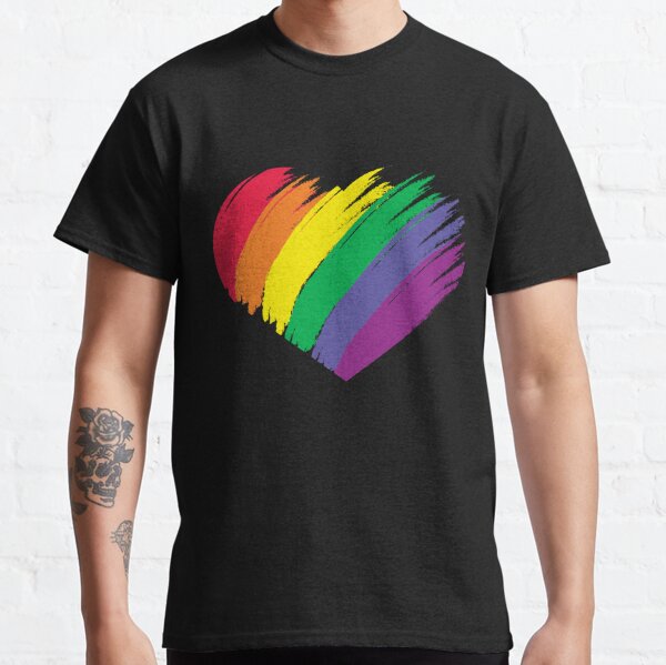 Rainbow Heart! LGBTQ+ BIPOC Rainbow - Gay Pride - Trans Pride - Black Pride - People of Color Classic T-Shirt