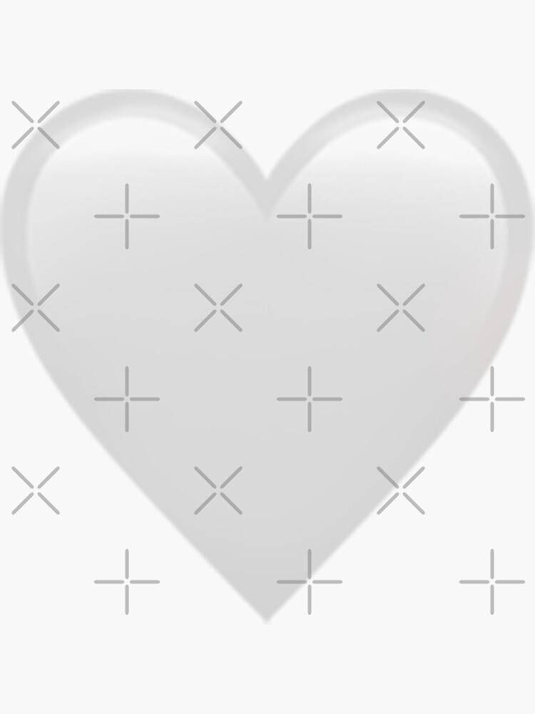 "White Heart Emoji" Sticker for Sale by aMemeStore Redbubble