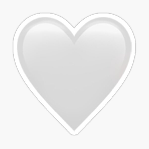 "White Heart Emoji" Sticker for Sale by aMemeStore Redbubble