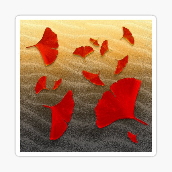 Red Ginko Sticker