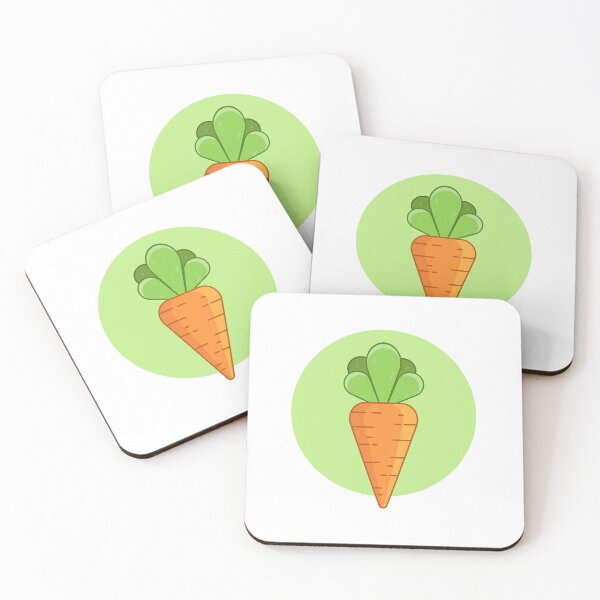 Item preview, Cartoon carrot on green background. Fresh , tasty print. designed and sold by KsuWonder.