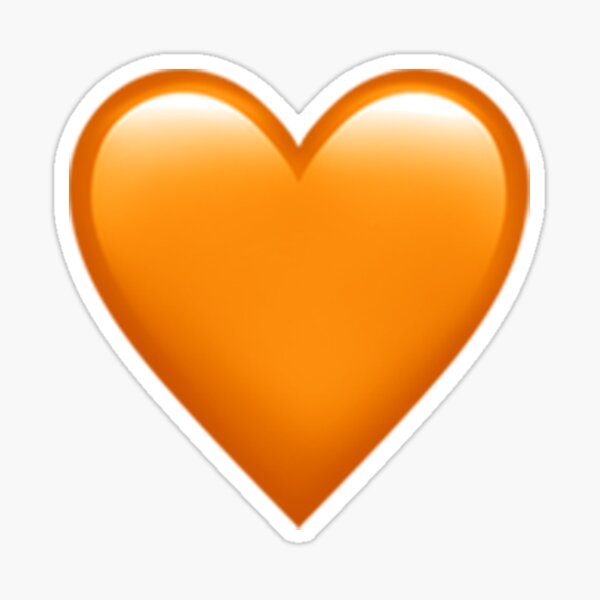 orange-heart-emoji-sticker-for-sale-by-amemestore-redbubble