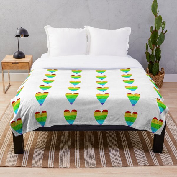 Item preview, Rainbow Heart (white) designed and sold by ScarletPanda.