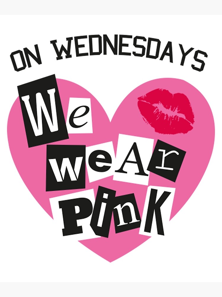 Mean Girls Costume T Shirton Wednesdays We Wear Pink Burn Book Font Shirt T Shirtby B3an