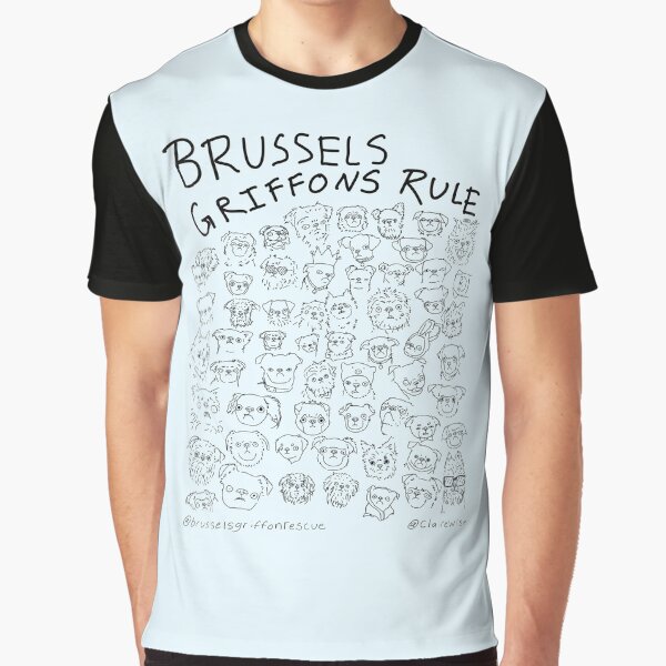 Blue - Brussels Griffons Rule Graphic T-Shirt