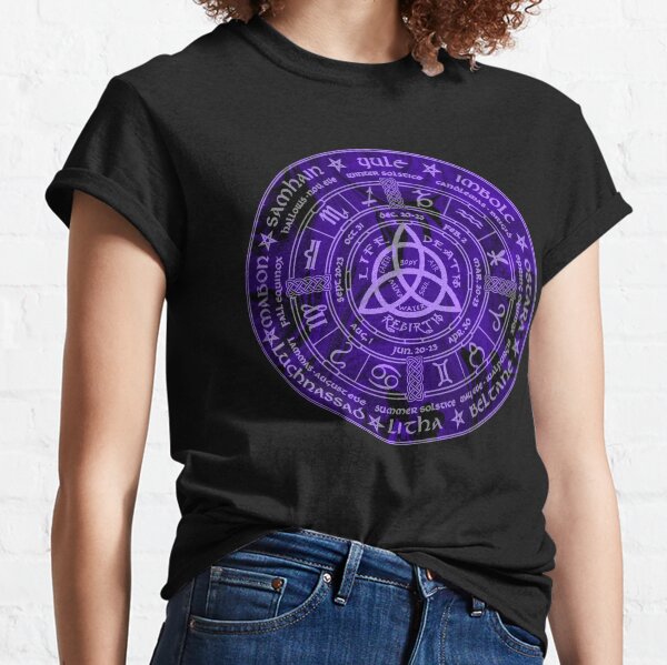Celtic Pagan Year Wheel Calendar Classic T-Shirt