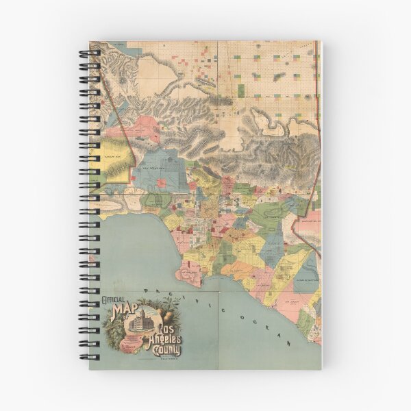 Item preview, Vintage Map of Los Angeles County CA (1888) designed and sold by BravuraMedia.