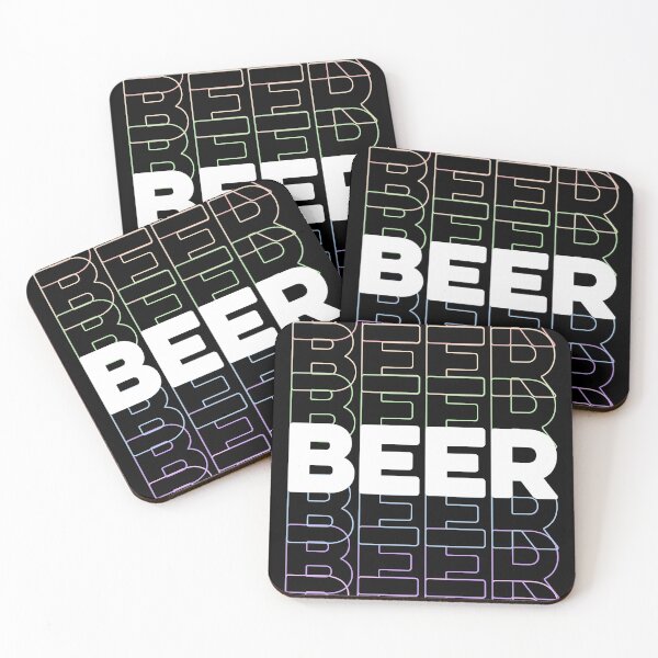 Item preview, Beer, Repeating Rainbow Colorful Text designed and sold by The Princess Saves Herself.