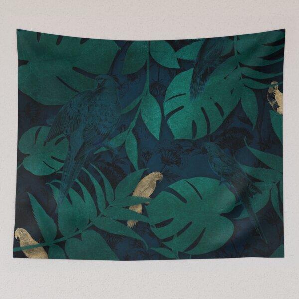 Item preview, Parrot and Leaf Pattern designed and sold by DoggoTankDesign.