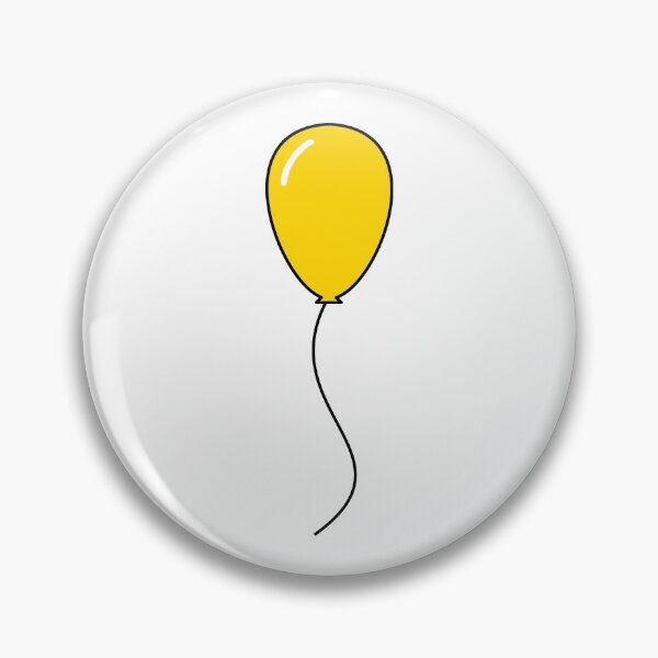 Item preview, Yellow Balloon with Black String, Black Outline, and White Shine Mark designed and sold by calbeard.