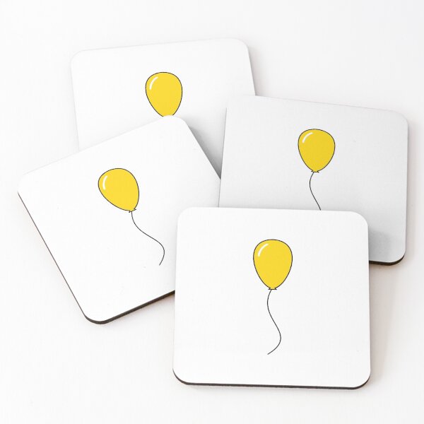 Item preview, Yellow Balloon with Black String, Black Outline, and White Shine Mark designed and sold by calbeard.