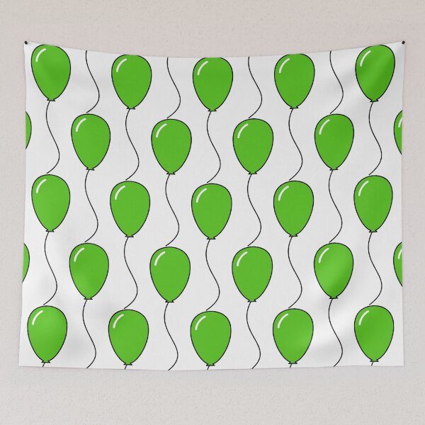 Item preview, Lime Green Balloon with Black String, Black Outline, and White Shine Mark designed and sold by calbeard.