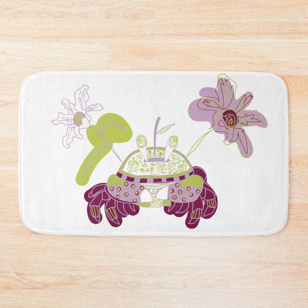 Item preview, Violet botanical crab designed and sold by ArtinaStudio.