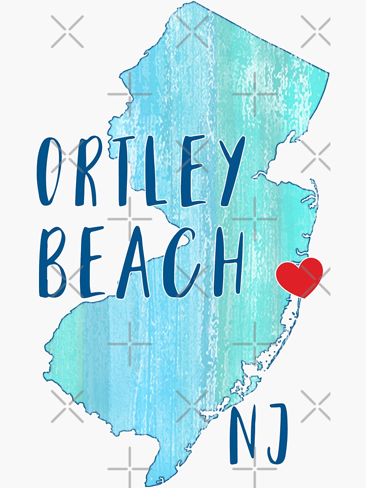 "Ortley Beach New Jersey" Sticker for Sale by NJstateofmine Redbubble
