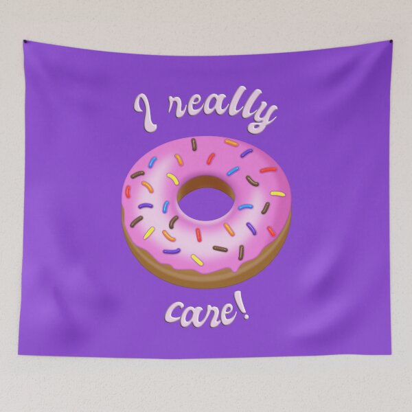 Item preview, Do you or donut you care? Glazed Strawberry Doughnut designed and sold by Happy Puppy Print On Demand.