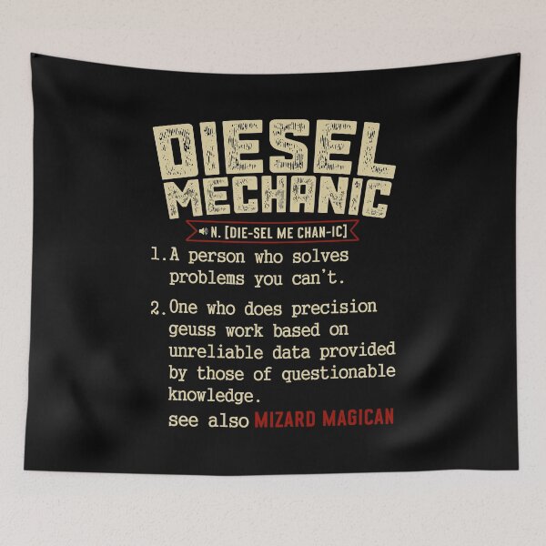 Item preview, Funny Diesel Mechanic meaning vintage design designed and sold by Apoorv Choudhary.