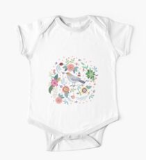 Beautiful bird in flowers One Piece - Short Sleeve