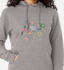 Sudadera con capucha ligera Hermoso pájaro en flores