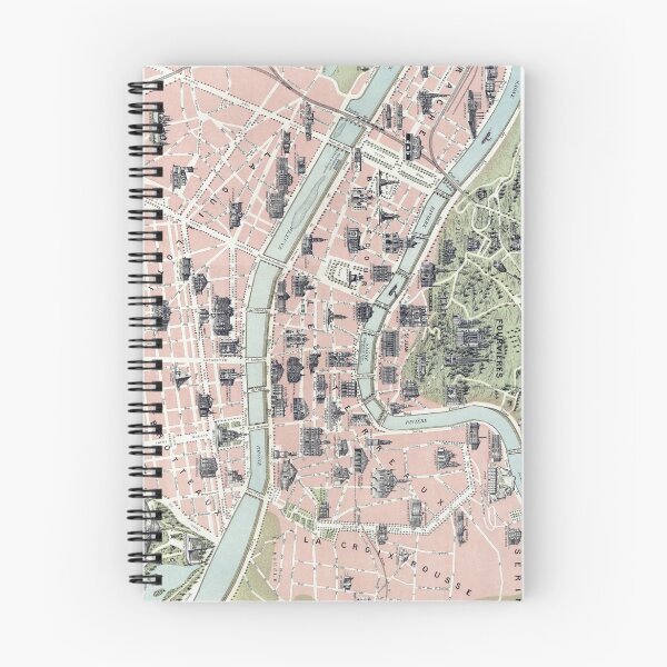 Item preview, Vintage Map of Lyon France (1894) designed and sold by BravuraMedia.