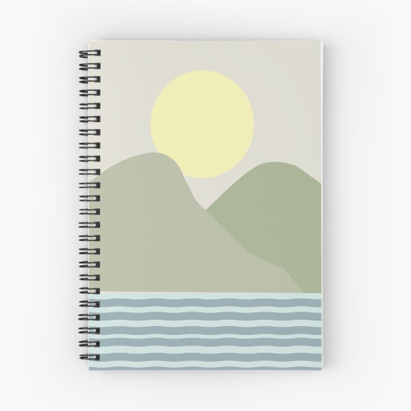 Item preview, Sun, Mountains & Water Drawn Landscape  designed and sold by vanostdesign.