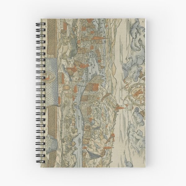 Item preview, Vintage Pictorial Map of Lyon France (1555) designed and sold by BravuraMedia.
