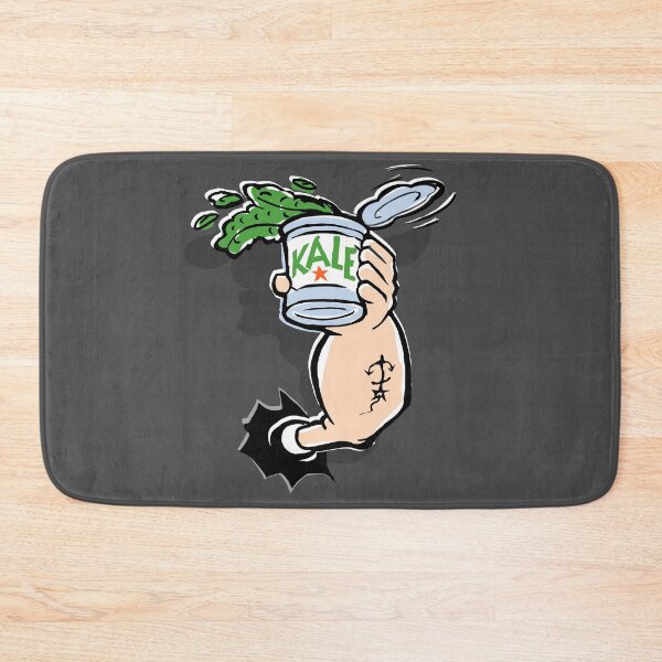 Item preview, sailor man with anchor on forearm holding a pop opened can of KALE - Vegan designed and sold by mirrorimages.