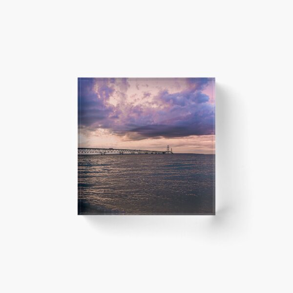 Item preview, Mackinaw Bridge at sunset designed and sold by owenkilmer.