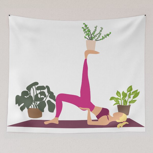 Item preview, Blonde girl practising yoga designed and sold by Adluska.