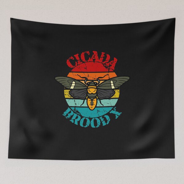 Item preview, Vintage Retro Sunset Cicada - Brood X designed and sold by laiwole.
