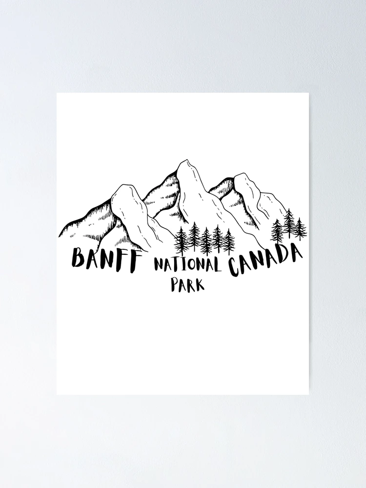 Banff National Park Print, Banff Alberta Poster, Banff Topographic Map,  Contour Lines, Hiking Gift, Banff AB, Canada Art Print, Banff Canada Poster  24x36 : : Home