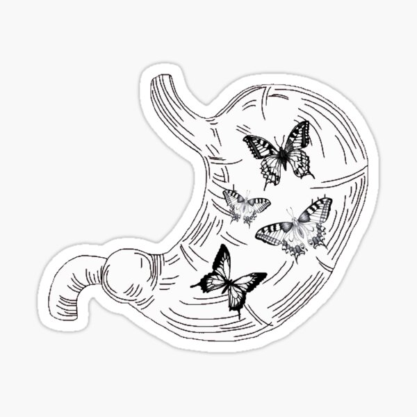 Butterflies in your stomach Sticker