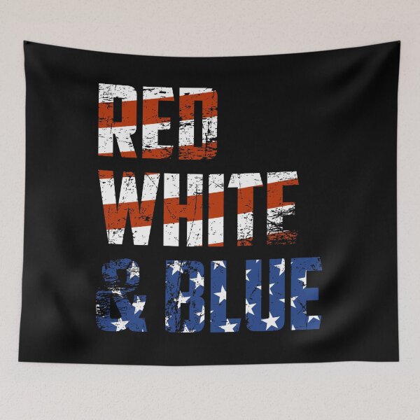 Item preview, Red White and Blue flag font classic t-shirt designed and sold by Cosmowear.